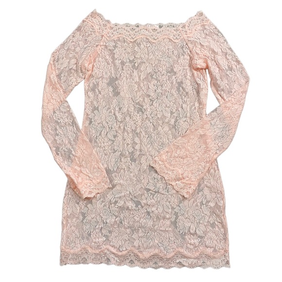 VICTORIA’S SECRET Sheer Pink Mini Dress - Picture 2 of 4